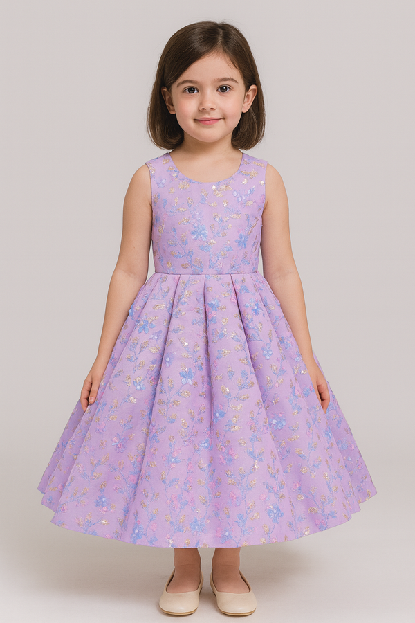 Princess Frock with Bow & Cancan – Party Wear Dress for Girls (Age 3–12 Years)