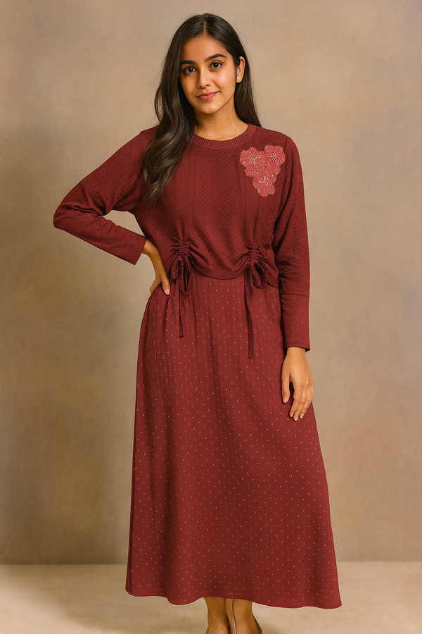 Everyday Grace – Modest & Stylish Ruched Waist Maxi Dress