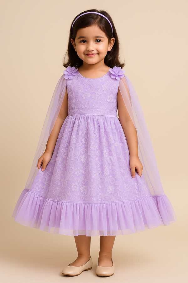 Lavender Princess Frock for Girls