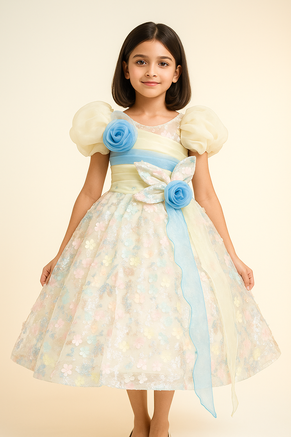 Elegant Floral Frock for Girls